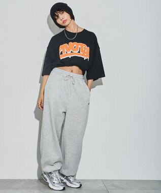 WEGO 【ユニセックス着用ITEM/ネックレス付き】アクセ付きグラフィックT（S） ブラックその他