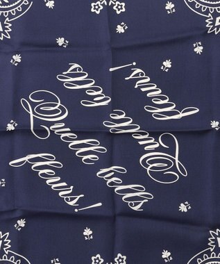 組曲 【Flower Collection】バンダナプチ スカーフ ネイビー系