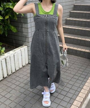 WEGO デニムWジップジャンスカ ブラックその他