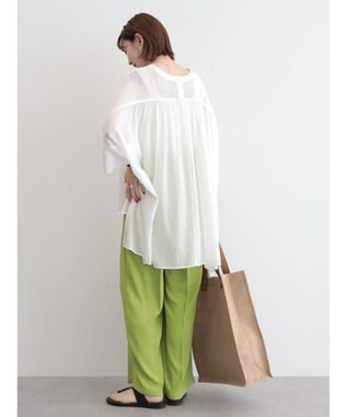 AMERICAN HOLIC バックギャザーＶネックシアーシャツ Off White