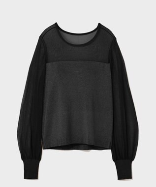 GRACE CONTINENTAL ラメコンビシアーニット ブラック