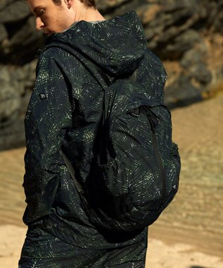 JOSEPH ABBOUD MOUNTAIN 【UNISEX】3Dエンボスリーフ バックパック オリーブ系6