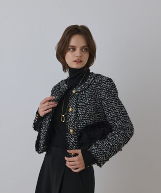 ツイードコンビジャケット