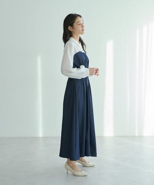 YECCA VECCA ベアドッキングワンピース Navy