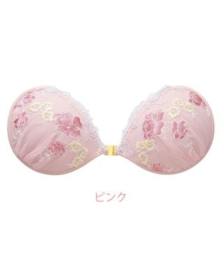 BRADELIS New York 【NuBra / ナチュラルタイプ】ヌーブラ・フルール ミューズ エメ 蒸れにくい バックレス コレクション デザインヌーブラ 正規品 ピンク