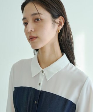 YECCA VECCA ベアドッキングワンピース Navy