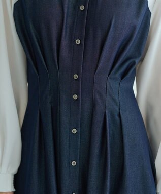 YECCA VECCA ベアドッキングワンピース Navy