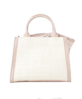 Maison de FLEUR スカーフ付きツイード2Wayバッグ Pink