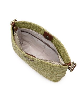 IBIZA ラフィア　ショルダーバッグ（草木染め） カーキ