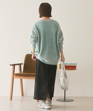 AMERICAN HOLIC コーデュロイベイカータイトスカート Black