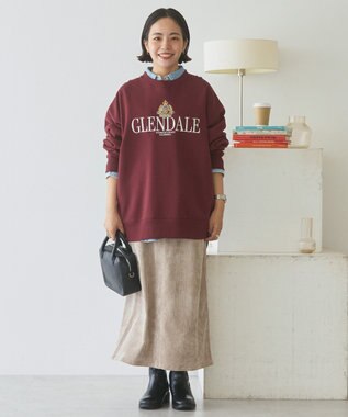 AMERICAN HOLIC コーデュロイベイカータイトスカート Gray Beige