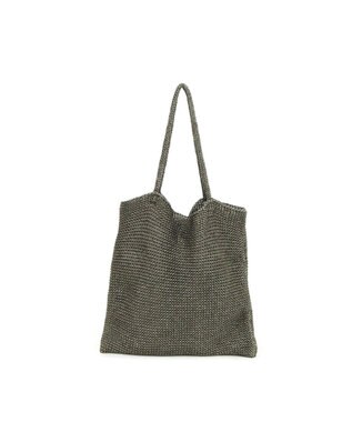 UNBILLION カシュカシュ cachecache / ラメ糸編みトートバッグ ダークシルバー