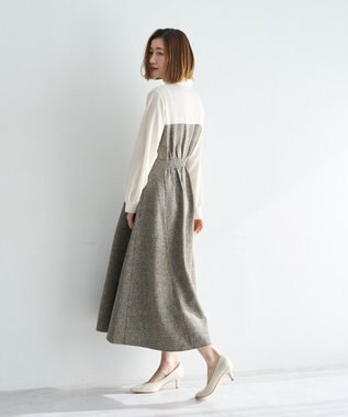 YECCA VECCA ベアドッキングワンピース Brown