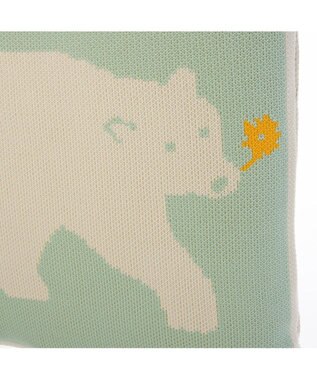 UNBILLION カシュカシュ cachecache / アニマルモチーフニットトート グリーンミックス