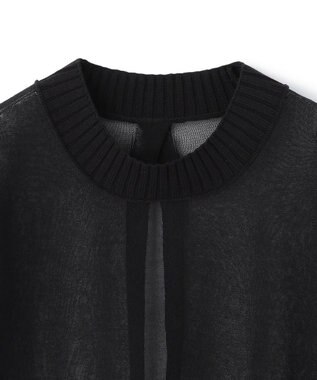 BEIGE， PYRRHOT / シアーコンビ バックスリットプルオーバー Black