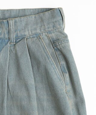 WEGO クロップドワイドデニムパンツ デニム淡加工色