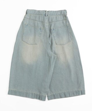 WEGO クロップドワイドデニムパンツ デニム淡加工色