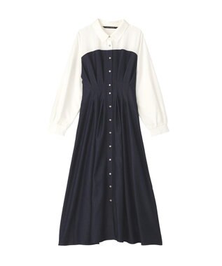 YECCA VECCA ベアドッキングワンピース Navy