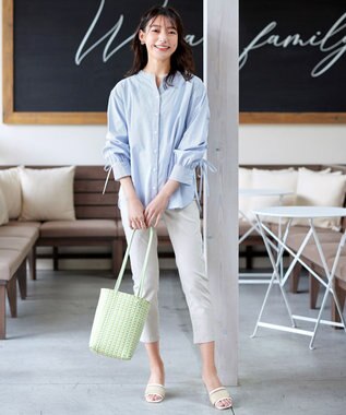 Tiaclasse メルカドウーヴンバッグ ミント