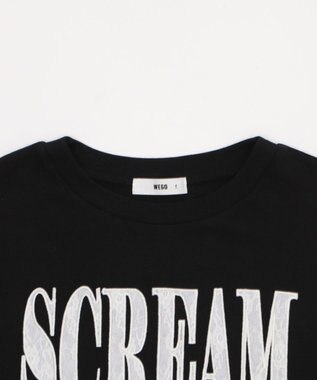 WEGO ロゴレースドロストショートT ブラック