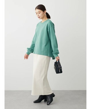 Green Parks カットコールタイトスカート Ecru