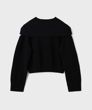 GRACE CONTINENTAL セーラーカラーニットトップ ブラック