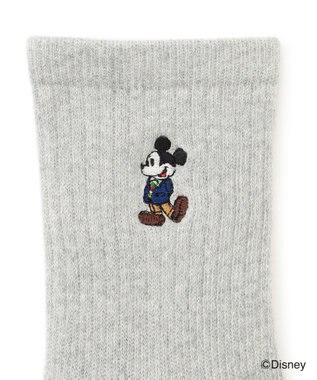 J.PRESS MEN 【DISNEY COLLECTION】ワンポイント ソックス / ミッキーマウス ライトグレー系