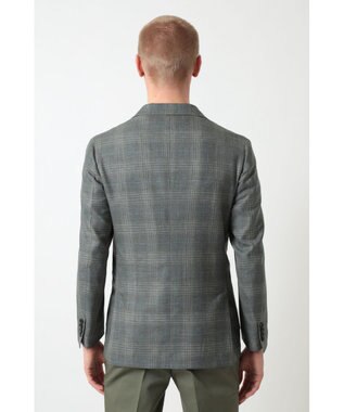 DAKS グレンチェックカーキジャケット グレー