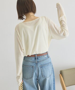 AMERICAN HOLIC ラウンドカットシアープルオーバー Light Yellow