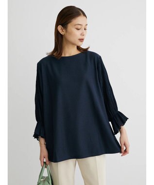 Green Parks マジョリカドッキング７分袖プルオーバー Navy