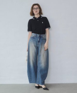 WEGO ワイドカーブデニムパンツ デニム中濃加工色