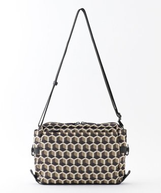 Y'SACCS キュービックモノグラム　スクエアショルダー チョコ