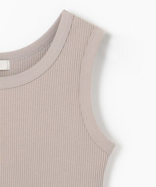 ANY L リブタンクトップ グレージュ