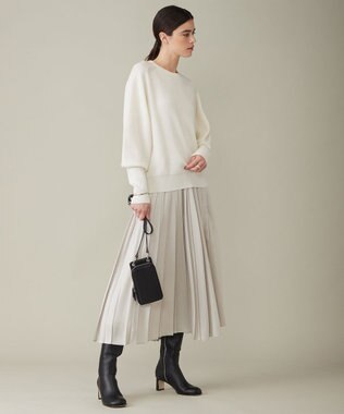 ICB 【洗える】レザーライクプリーツ スカート トープ系