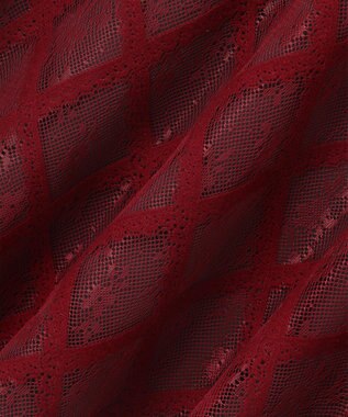 Feroux 【洗える】シアーチェック マーメイド スカート ワイン系2