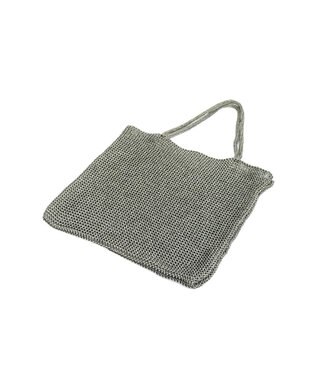 UNBILLION カシュカシュ cachecache / ラメ糸編みトートバッグ ダークシルバー