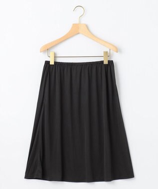 組曲 【WEB限定】サッカーストレッチ バンドカラーワンピース ブラック系