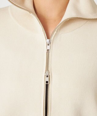 NAVE 【ReNAVE・洗える】スムースニット トラックジャケット ホワイト系