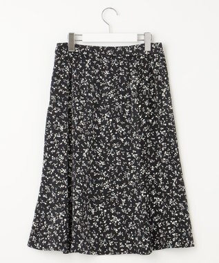 J.PRESS LADIES S 【洗える】ピーチサテン フラワープリント スカート ネイビー系5