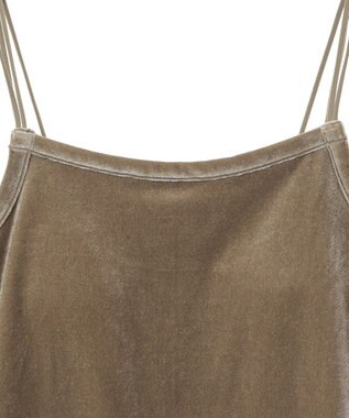 AMERICAN HOLIC カップ付き ベロアショートキャミソール Olive