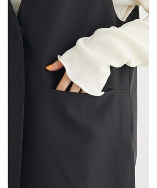 Green Parks きれいシルエットジレ Black