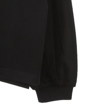 Green Parks 袖チュールドッキングプルオーバー Black