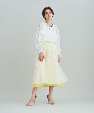 GRACE CONTINENTAL バックコンシャスブルゾン ホワイト