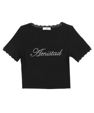 WEGO ロゴレースちびT ブラック