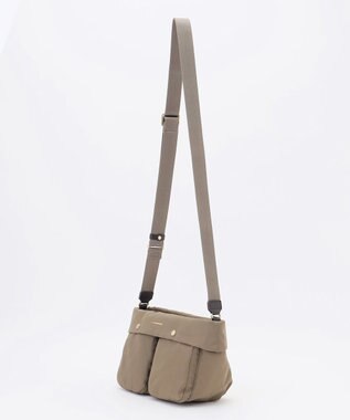 LA BAGAGERIE ダブルフロントポケットショルダー グレージュ