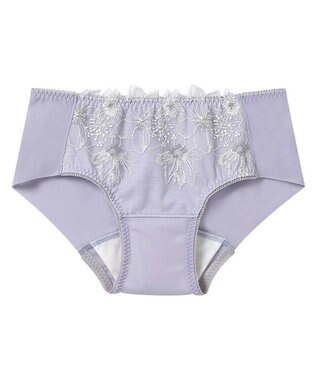 AMPHI サニタリーショーツ 【BRAGENIC ブラジェニック 脇高細見えタイプ】羽付きナプキン対応  BMI353とペア 吸汗速乾(後ろ身頃) 生理用ショーツ PMI053 アンフィ／ワコール パープル