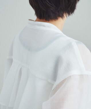 GRACE CONTINENTAL バックコンシャスブルゾン ホワイト