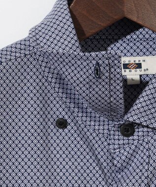 JOSEPH ABBOUD 【ストレッチ・イージーケア】コンパクトジャージープリントシャツ ネイビー系4