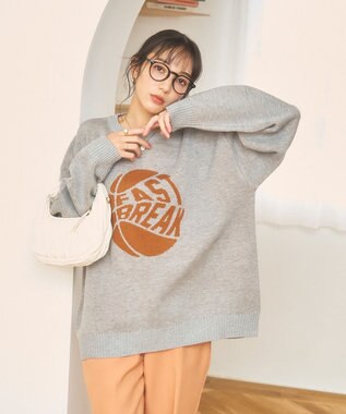 WEGO 【新色追加/ユニセックス着用ITEM/SMLサイズ展開】ジャガードグラフィックプルオーバー（LS） 柄14