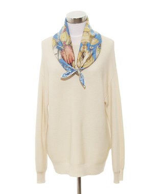 MOONBAT SWASH LONDON 大判シルクツイルスカーフ Trifle 68×68cm 日本製 スカイブルー